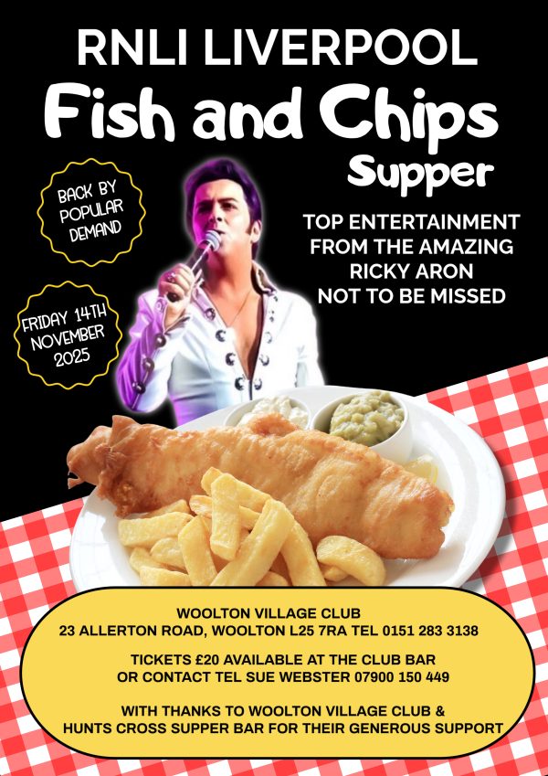 RNLI Fund raiser tickets available at the club bars - 14TH NOVEMBER 25